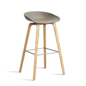 Barová stolička AAS 32 High Lacquered Oak Veneer, khaki Super Cena