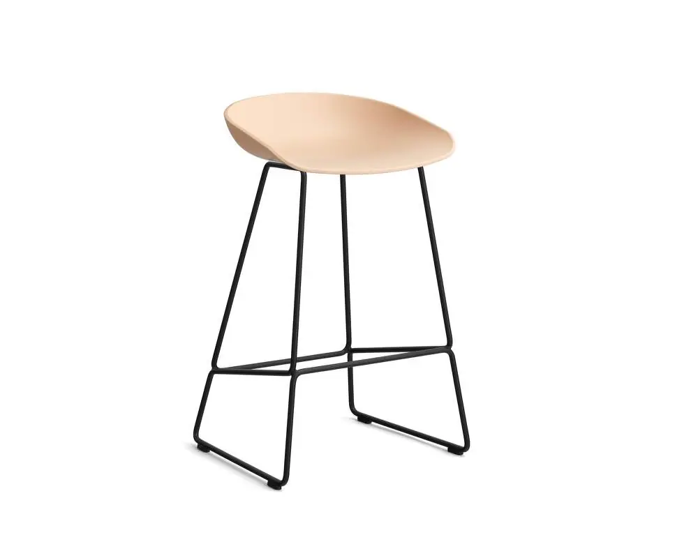 Odeslání Ihned Barová stolička AAS 38 Low Black Powder Coated Steel, pale peach