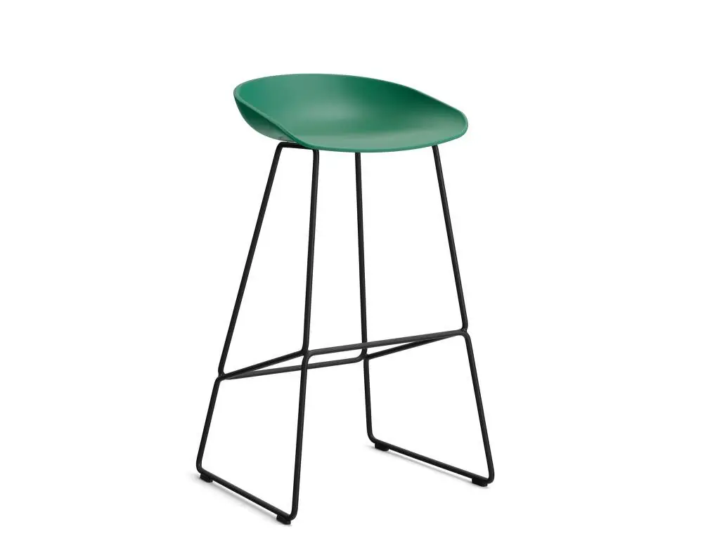 Cenově Výhodný Barová stolička AAS 38 High Black Powder Coated Steel, teal green