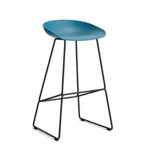 Barová stolička AAS 38 High Black Powder Coated Steel, azure blue Poslední Šance