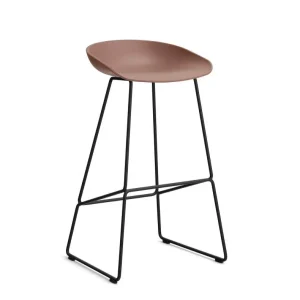 Barová stolička AAS 38 High Black Powder Coated Steel, soft brick Must-Have