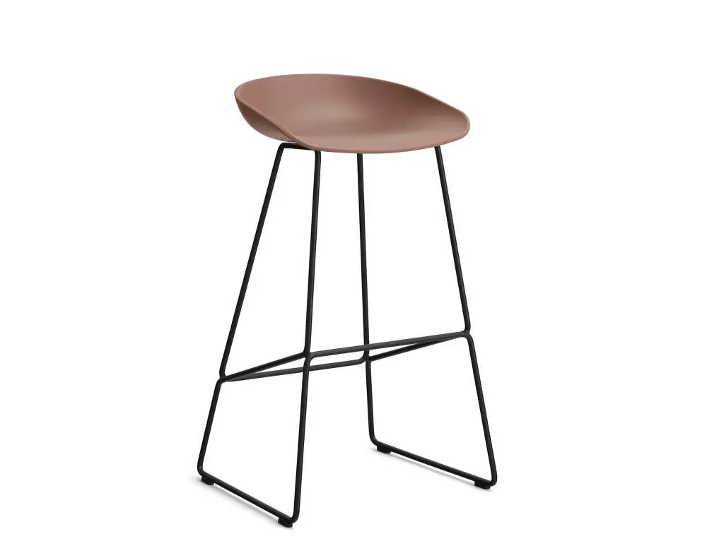 Barová stolička AAS 38 High Black Powder Coated Steel, soft brick Must-Have