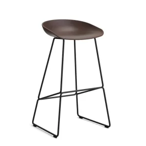 Autentický Barová stolička AAS 38 High Black Powder Coated Steel, raisin