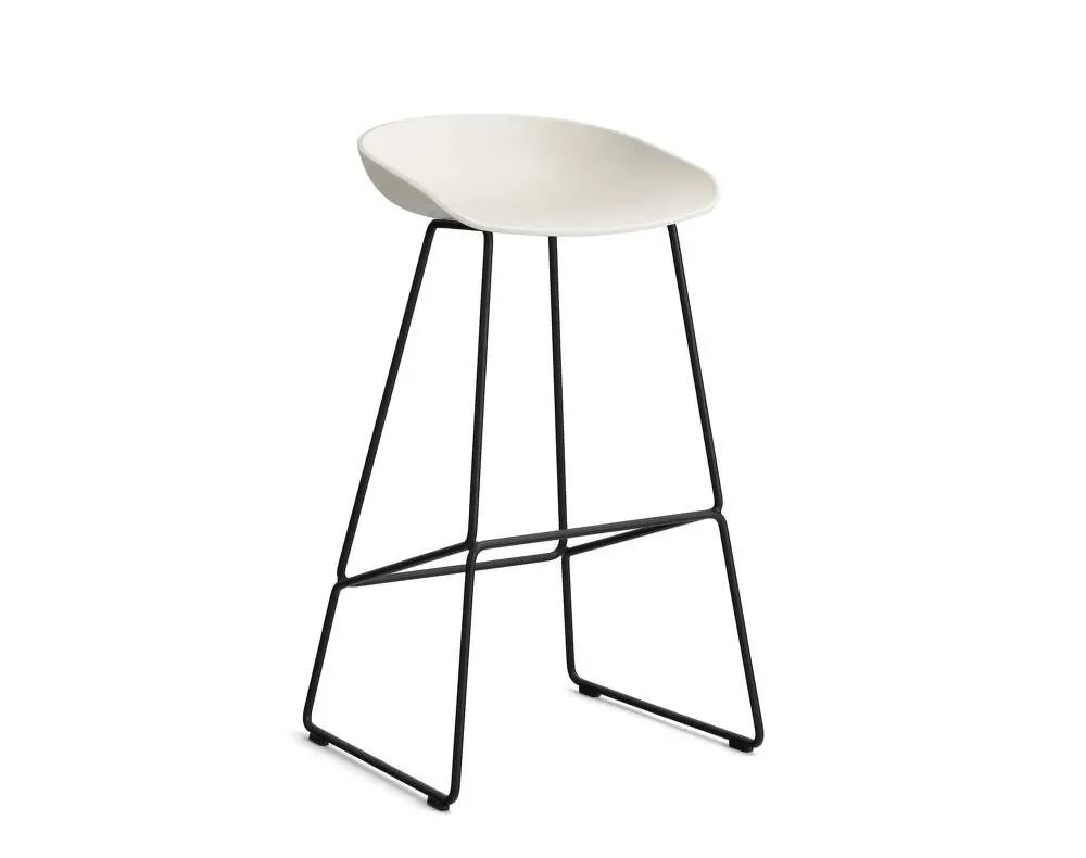 Barová stolička AAS 38 High Black Steel, melange cream Poslední Šance