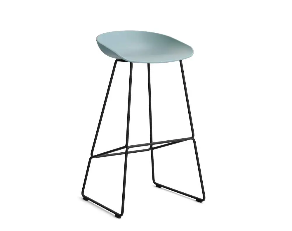 Cenová Bomba Barová stolička AAS 38 High Black Powder Coated Steel, dusty blue