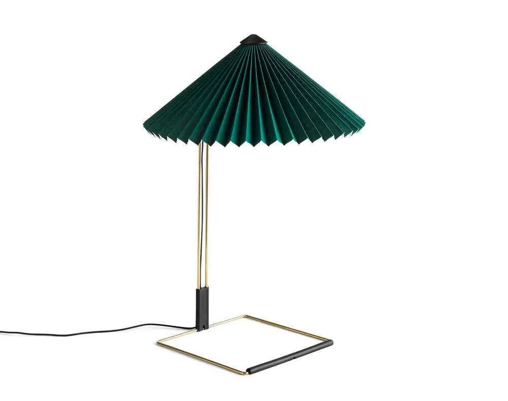 Stolní lampa Matin 380, polished brass / green Nová Kolekce