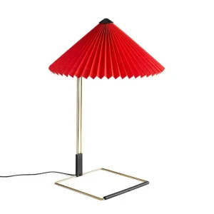 Stolní lampa Matin 380, polished brass / bright red Hit Sezóny