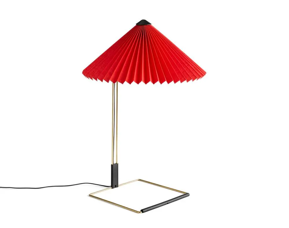 Stolní lampa Matin 380, polished brass / bright red Hit Sezóny
