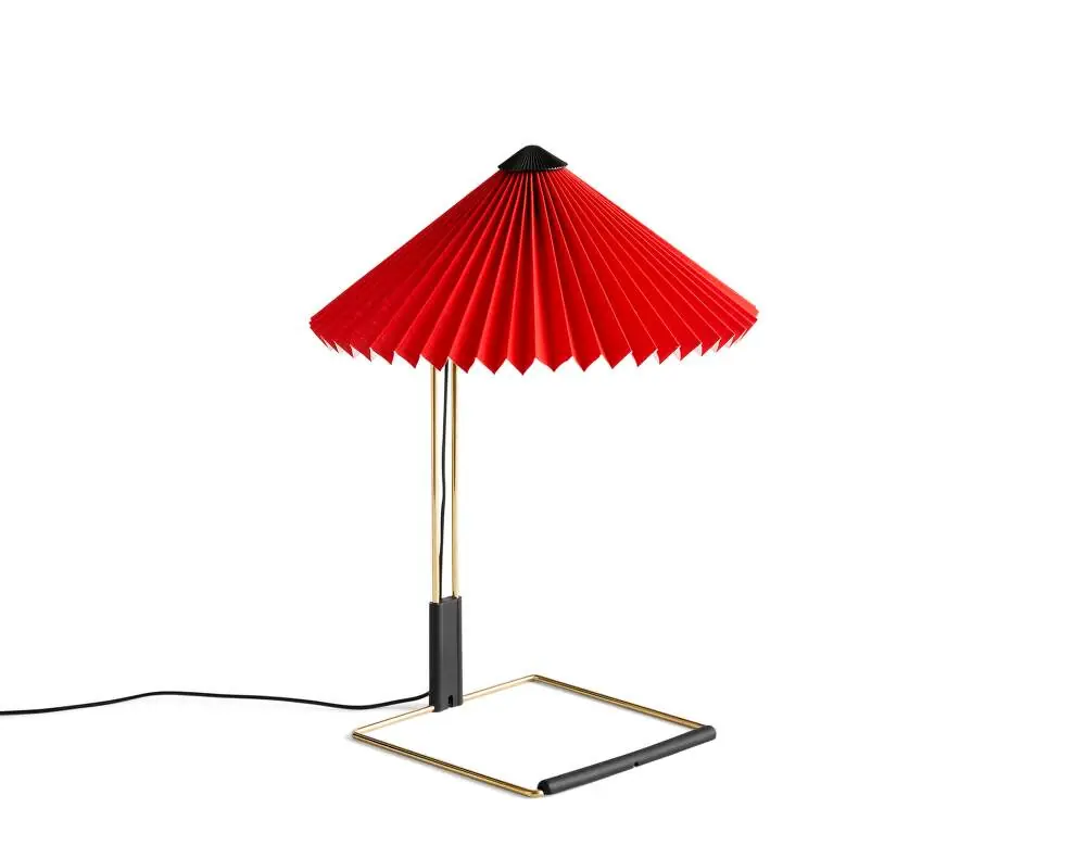 Víkendová Akce Stolní lampa Matin 300, polished brass / bright red