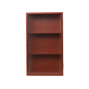 Skříňka Haze Reeded Glass, oxide red Novinka