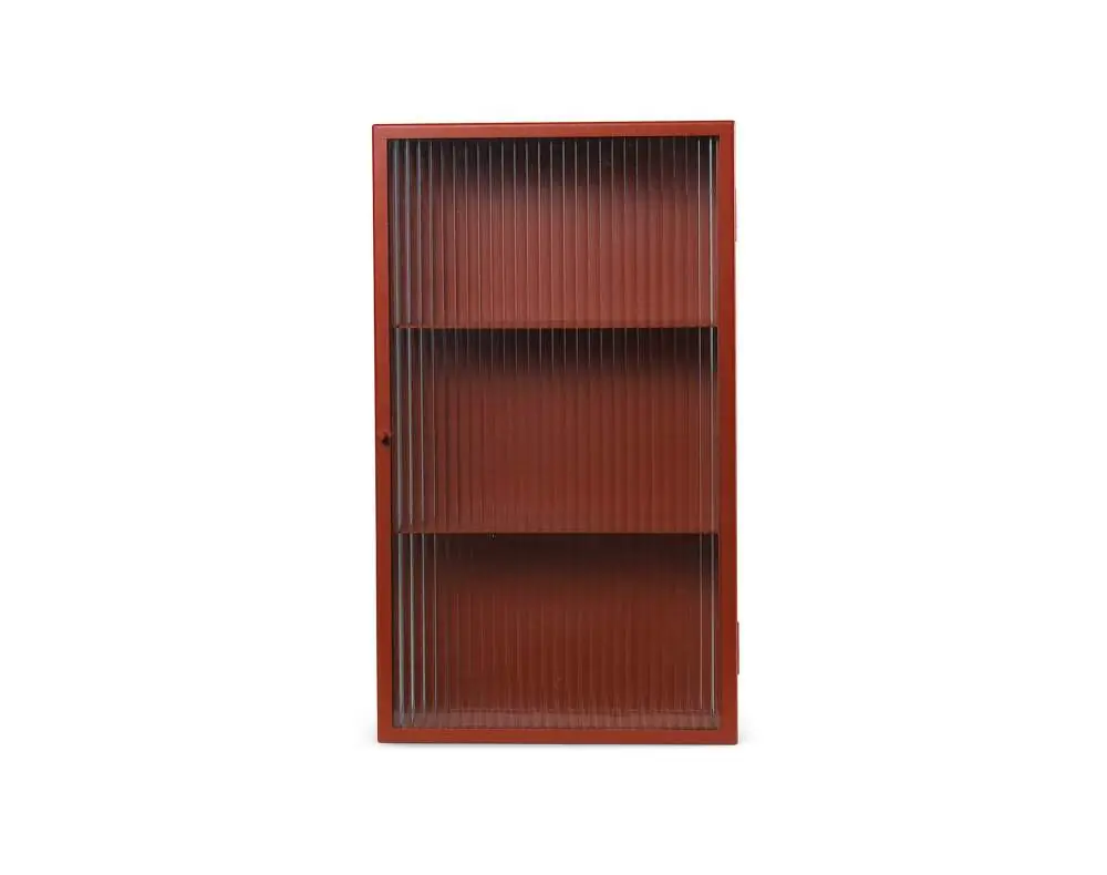 Skříňka Haze Reeded Glass, oxide red Novinka