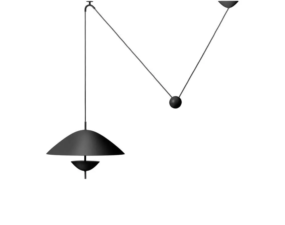 Značkový Závěsná lampa Lod, blackened iron
