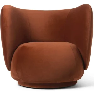 Zlevněný Lounge chair Rico, Rich Velvet rust