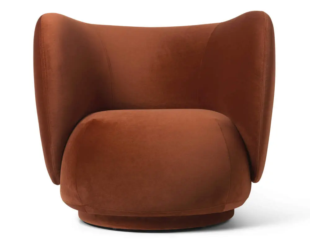Zlevněný Lounge chair Rico, Rich Velvet rust