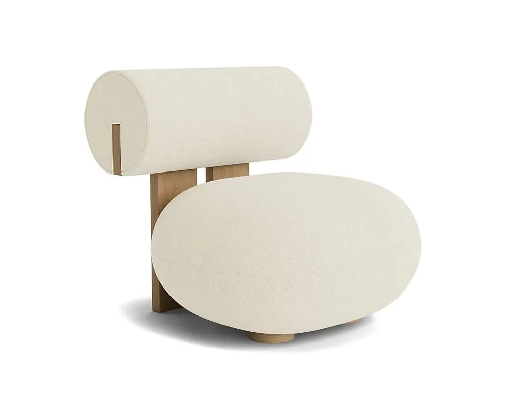 Křeslo Hippo, Barnum Bouclé 24 / natural oak Top Prodej