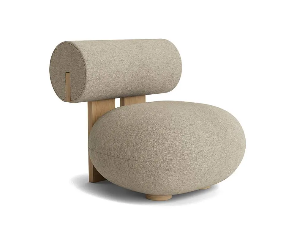 Křeslo Hippo, Barnum Bouclé 03 / natural oak Výprodej