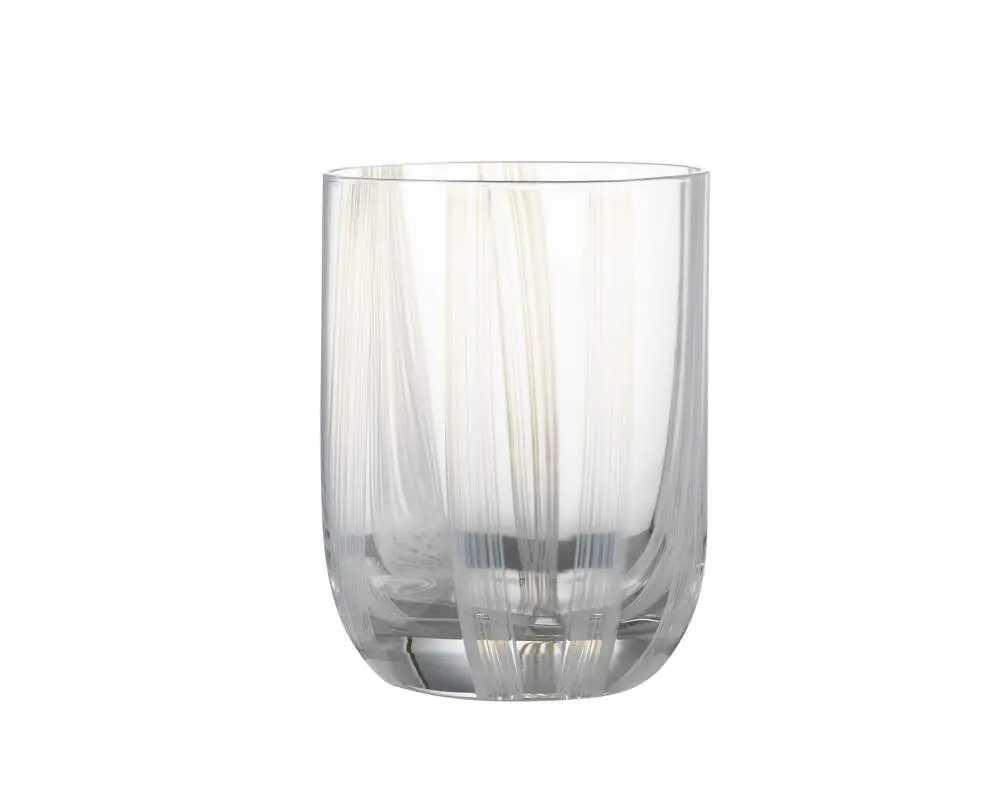 Sklenice Stripe Glass, white stripes Aktuální