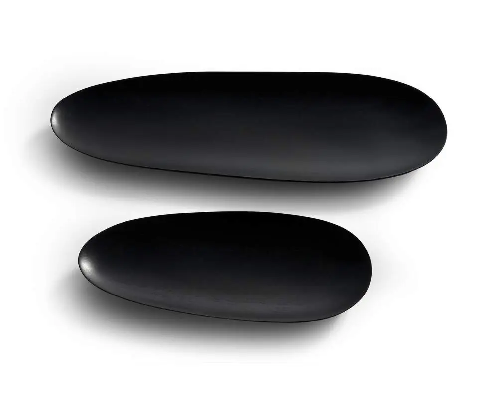 Odeslání Ihned Dřevěné tácy Thin Oval Boards, mahogany black