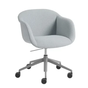 Vysoce Kvalitní Židle Fiber Soft Armchair Swivel Base w. Gas Lift, Castors and Tilt, Ecriture 710 / grey