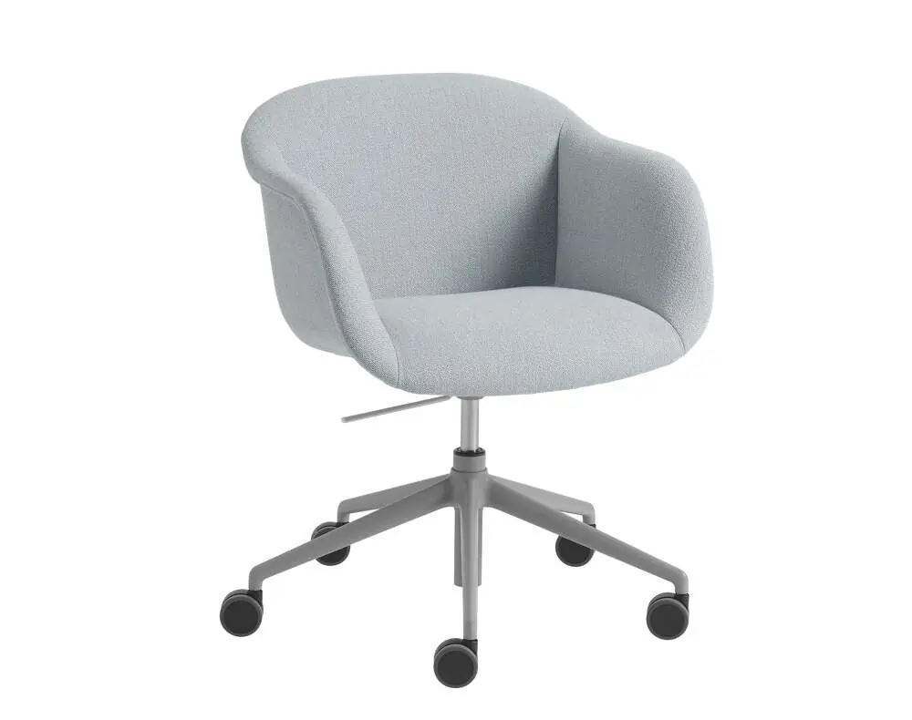 Vysoce Kvalitní Židle Fiber Soft Armchair Swivel Base w. Gas Lift, Castors and Tilt, Ecriture 710 / grey