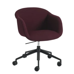 Židle Fiber Soft Armchair Swivel Base w. Gas Lift, Castors and Tilt, Vidar 693 / anthracite black Nízká Cena