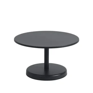 Stolek Linear Steel Coffee Table Ø70, black Levný