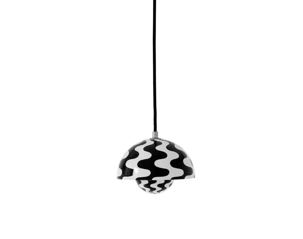 Originální Závěsná lampa Flowerpot VP10, black/white