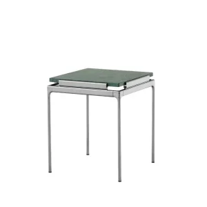 Akční Nabídka Stolek Sett LN11, dark chrome / Verde Guatemala marble