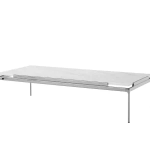 Stolek Sett LN12, dark chrome / Bianco Carrara marble Nová Kolekce