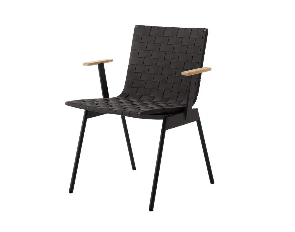 Židle s područkami Ville AV34, warm black Cenově Výhodný