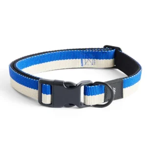 Ověřený Obojek pro psa Dogs Collar Flat M/L, off-white/blue