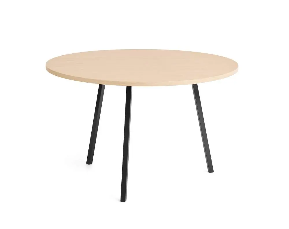 Jídelní stůl Loop Stand Table Round Ø120, oak/black Sleva