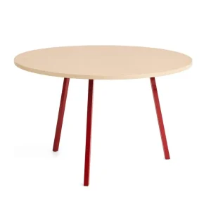 Jídelní stůl Loop Stand Table Round Ø120, oak/maroon red Nejlepší Cena