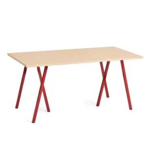 Cenově Výhodný Pracovní stůl Loop Stand Table 160, oak/maroon red