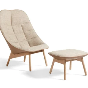 Nakupujte Hned Křeslo Uchiwa Quilt s otomanem, lacquered solid oak / Bolgheri LGG60 / Sense Nougat