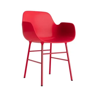 Židle Form s područkami Steel, bright red Cenově Výhodný