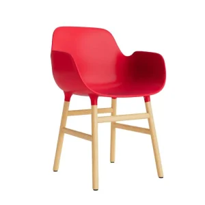 Cenová Bomba Židle Form s područkami Oak, bright red
