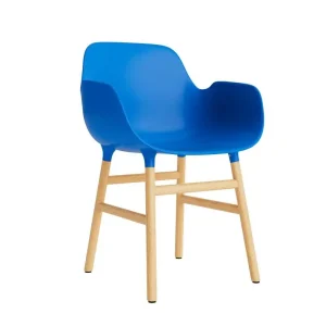Omezená Nabídka Židle Form s područkami Oak, bright blue