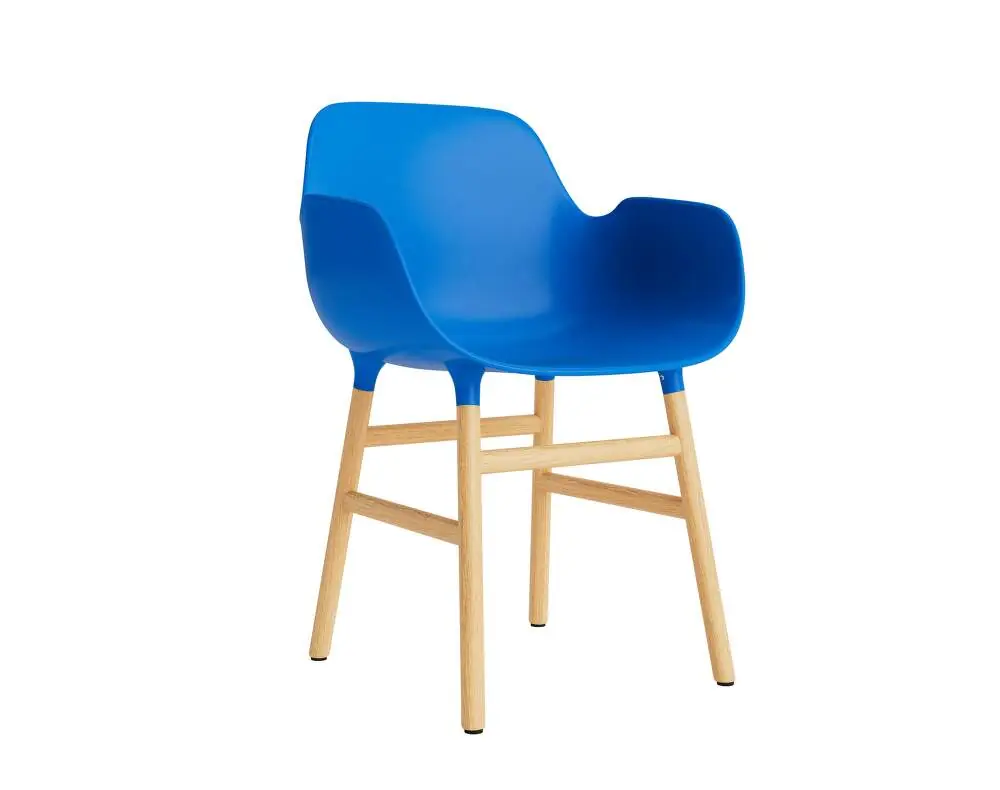 Omezená Nabídka Židle Form s područkami Oak, bright blue