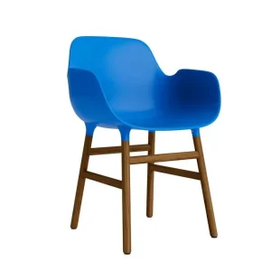 Expresní Doručení Židle Form s područkami Walnut, bright blue