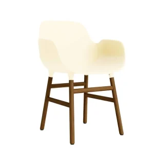 Židle Form s područkami Walnut, cream Víkendová Akce