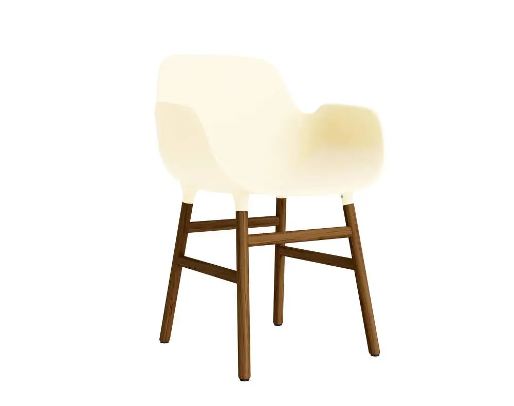 Židle Form s područkami Walnut, cream Víkendová Akce