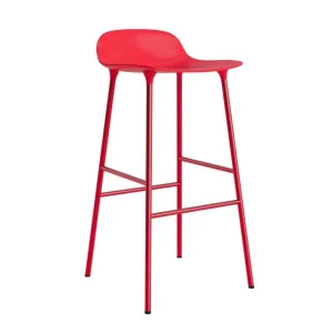 Barová židle Form 75 cm Steel, bright red Vysoce Kvalitní