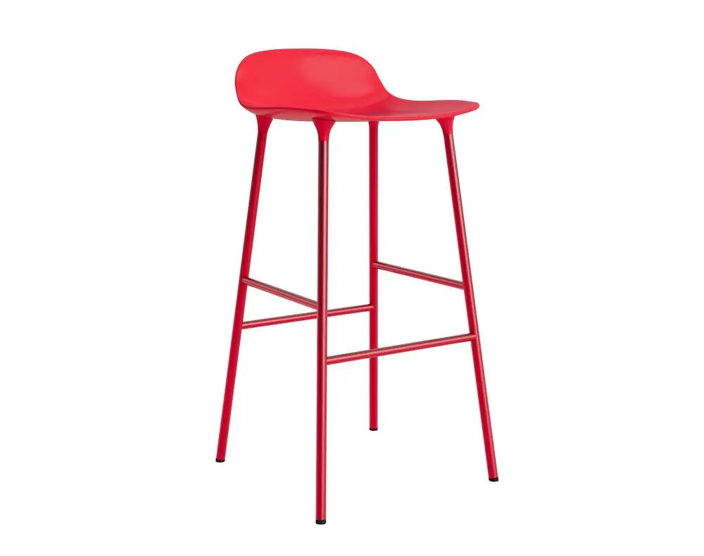 Barová židle Form 75 cm Steel, bright red Vysoce Kvalitní