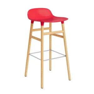 Vrácení Zdarma Barová židle Form 75 cm Oak, bright red