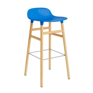 Nová Kolekce Barová židle Form 75 cm Oak, bright blue