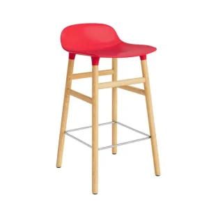 Barová židle Form 65 cm Oak, bright red Nakupujte Hned