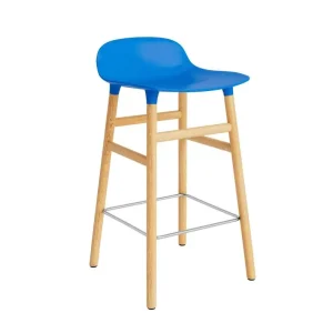 Nová Kolekce Barová židle Form 65 cm Oak, bright blue