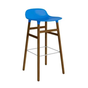 Výhodná Nabídka Barová židle Form 75 cm Walnut, bright blue