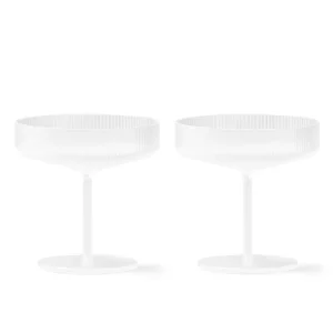 Skleničky Ripple Champagne Saucer set 2ks, frosted Originální